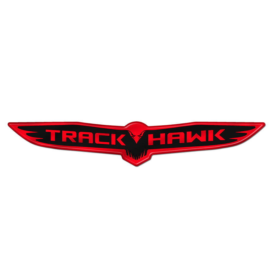 "Matte Black Trackhawk" Trunk Badge