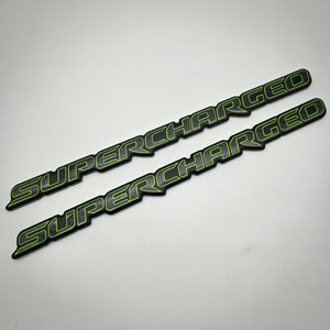 "Carbon Fiber Supercharged" Fender Badge