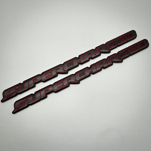 "Carbon Fiber Supercharged" Fender Badge