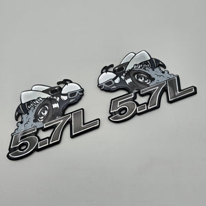 5.7L "Super Scat" Fender Badge