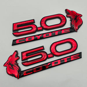 5.0L COYOTE Fender Badge Rockers