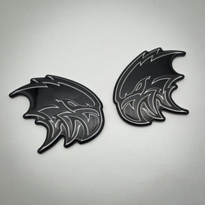 "Matte Black Trackhawk" Fender Badge