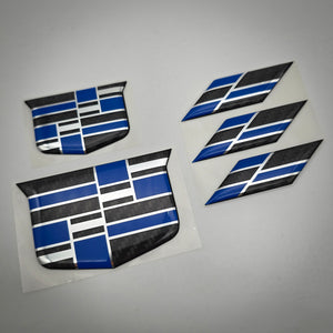 "Carbon Fiber, Color & Chrome" CTS-V Emblem Lenses - 5-Piece Set