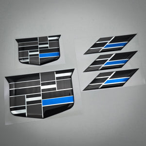 Chrome Line Color Accent CTS-V Emblem Lenses - 5-Piece Set