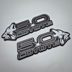 Carbon Fiber 5.0L COYOTE Fender Badges