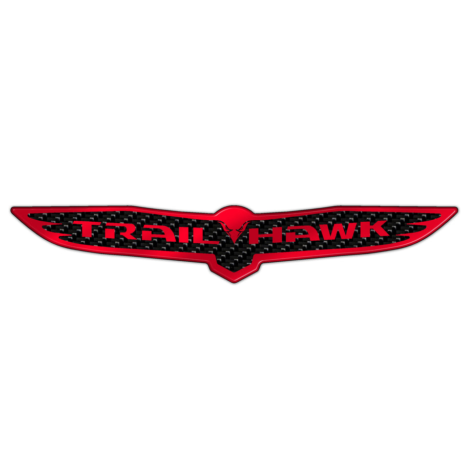 "Carbon Fiber Trailhawk" Trunk Badge