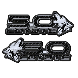 Carbon Fiber 5.0L COYOTE Fender Badges