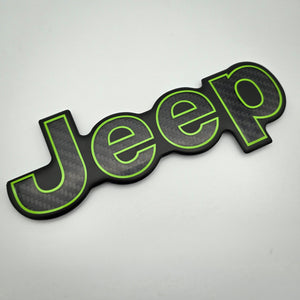 "Carbon Fiber Jeep" Trunk Badge