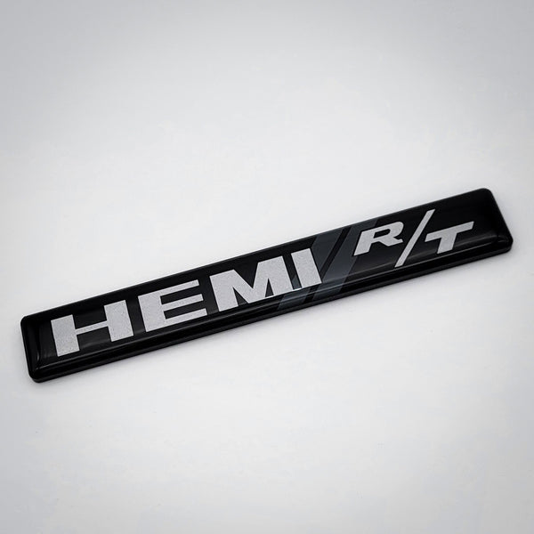 "HEMI R/T BLACK" Trunk Badge