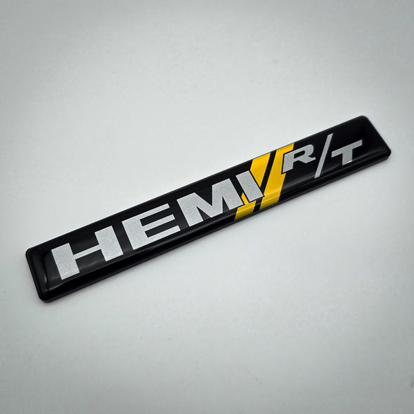 "HEMI R/T BLACK" Trunk Badge