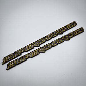 "Carbon Fiber Supercharged" Fender Badge