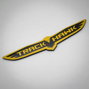 "Carbon Fiber Trackhawk" Trunk Badge