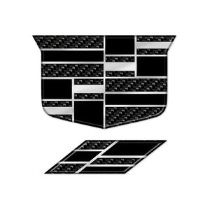 Carbon Fiber & Chrome CTS-V Emblem Lenses - 5-Piece Set