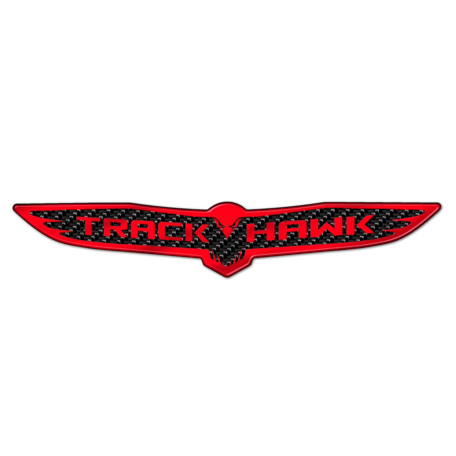 "Carbon Fiber Trackhawk" Trunk Badge