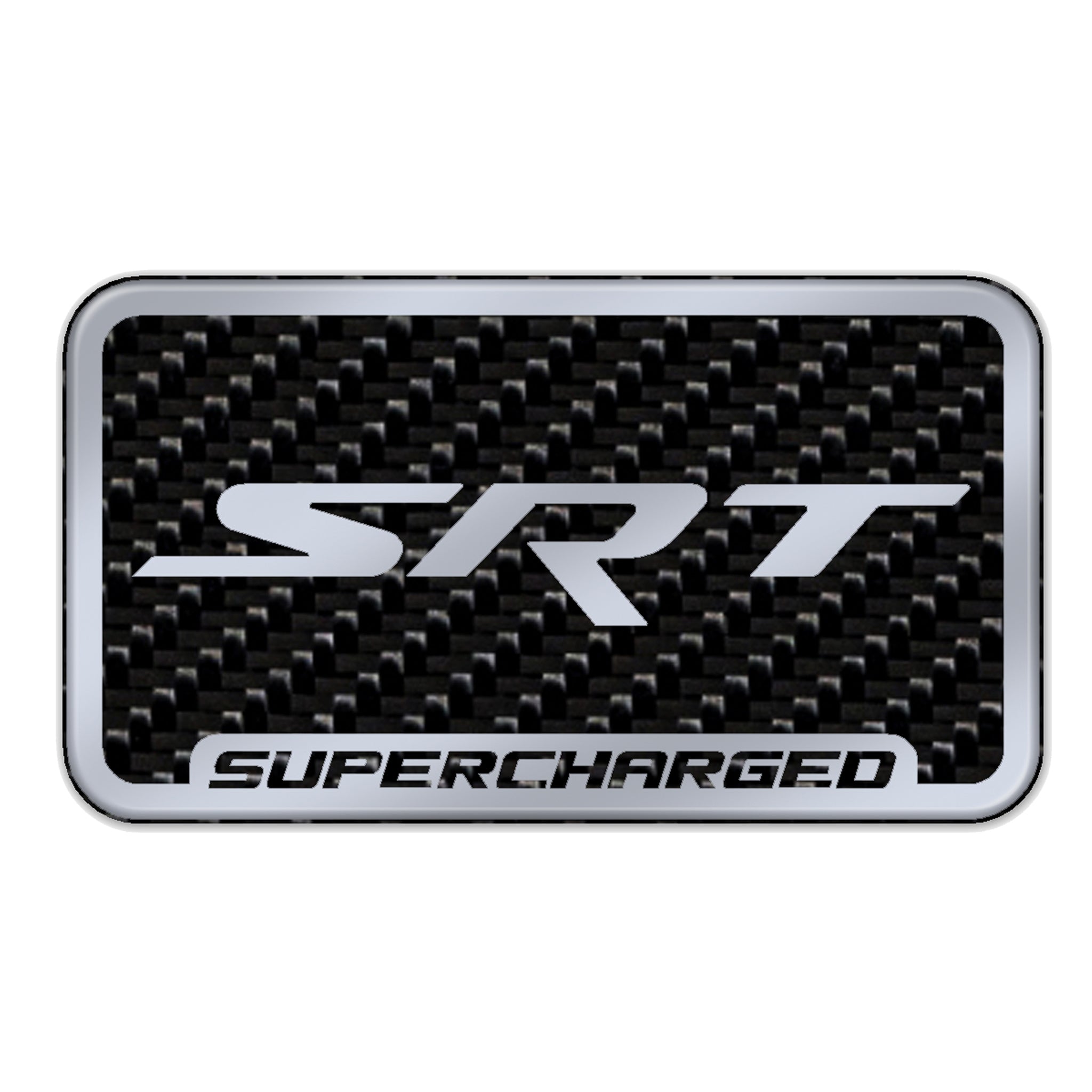 SRT Demon Supercharger Badge – 3D Printed ASA With Silver Enamel Finish