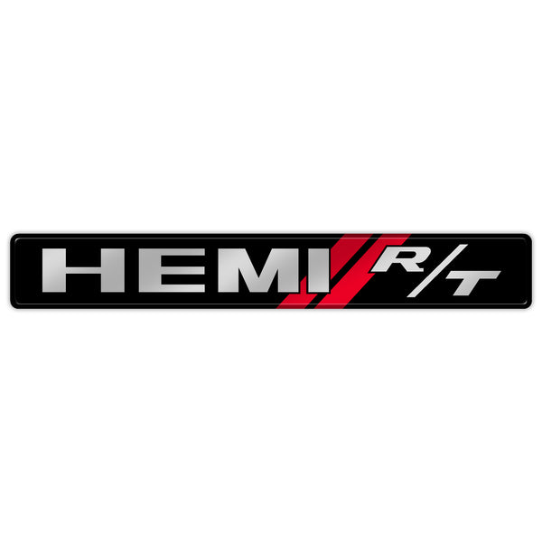 "HEMI R/T BLACK" Trunk Badge