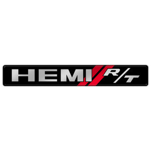 "HEMI R/T BLACK" Trunk Badge