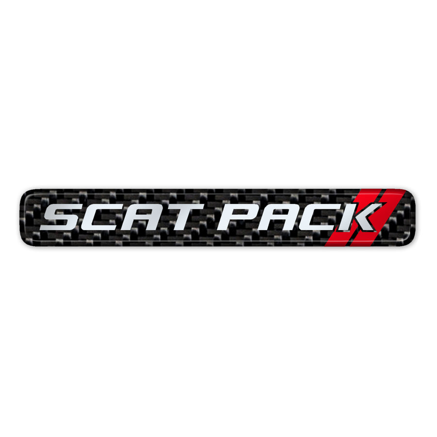 Simulated Carbon Fiber "Scat Pack" Dash Badge